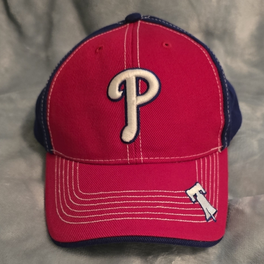 Phillies Red and Blue Baseball Cap with Adjustable Closure